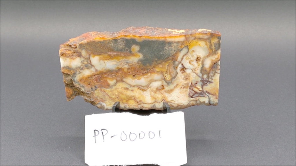 Graveyard Point Chalcedony Slab 3.25x1.75" 3/8" Thick Owyhee Oregon PP-00001