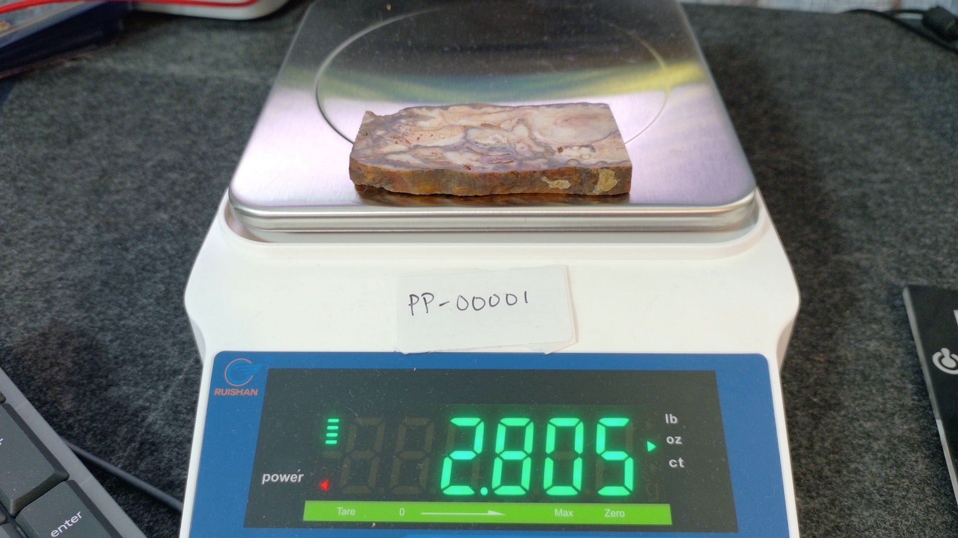 Graveyard Point Chalcedony Slab 3.25x1.75" 3/8" Thick Owyhee Oregon PP-00001