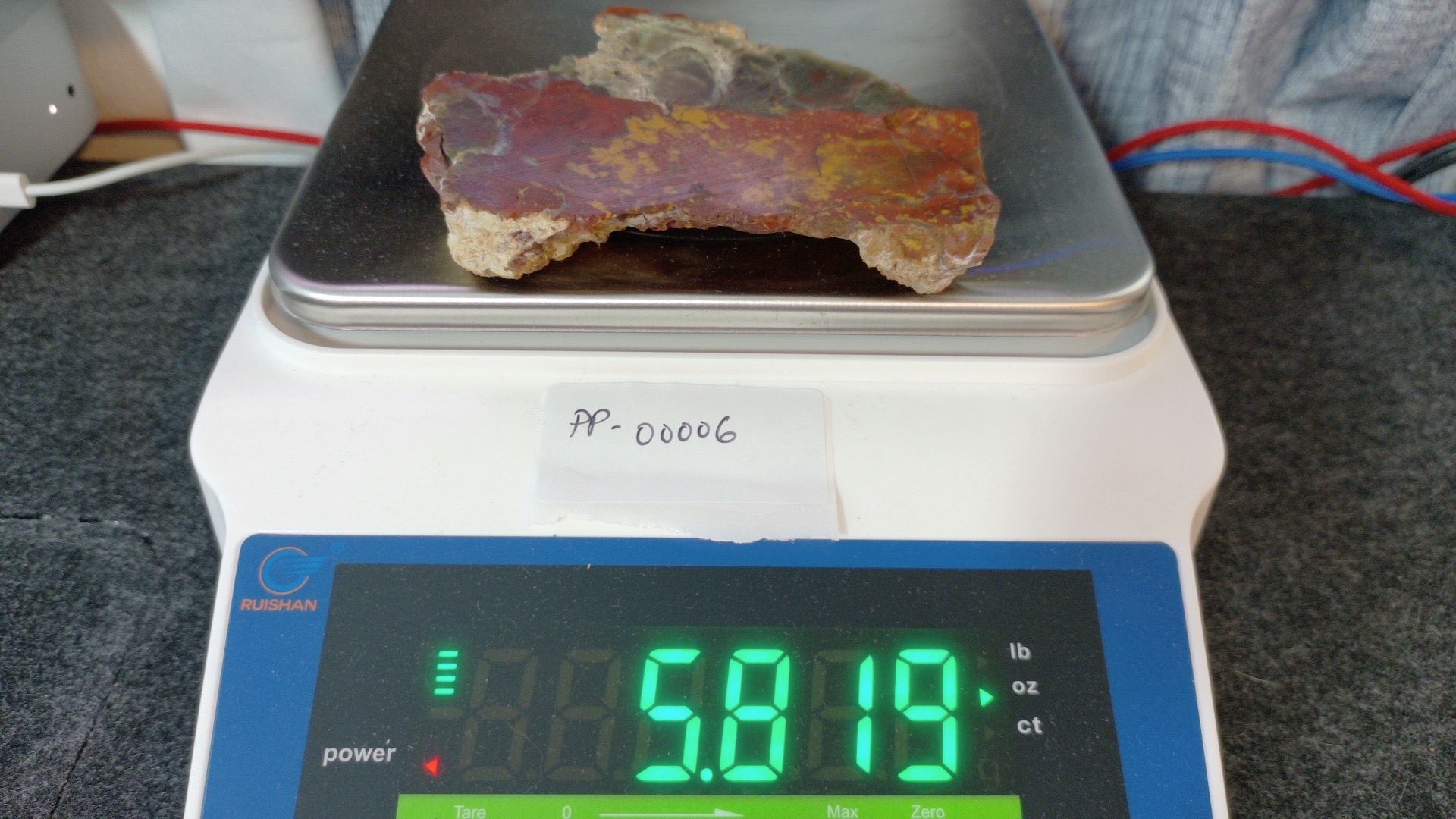 Haystack Butte Jellybean Jasper 4" x 2" x .25"+ Slab PP-00006