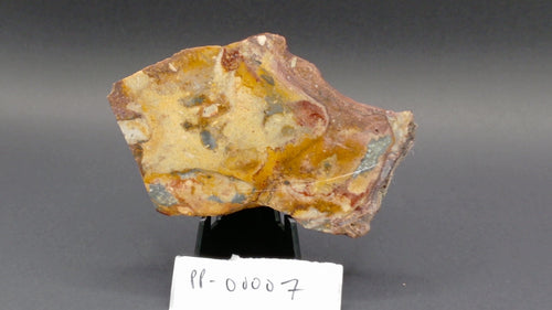 Graveyard Point Brecciated Jasper Agate Slab 3.75x2.5" 3/8" 3.169oz Oregon PP-00007