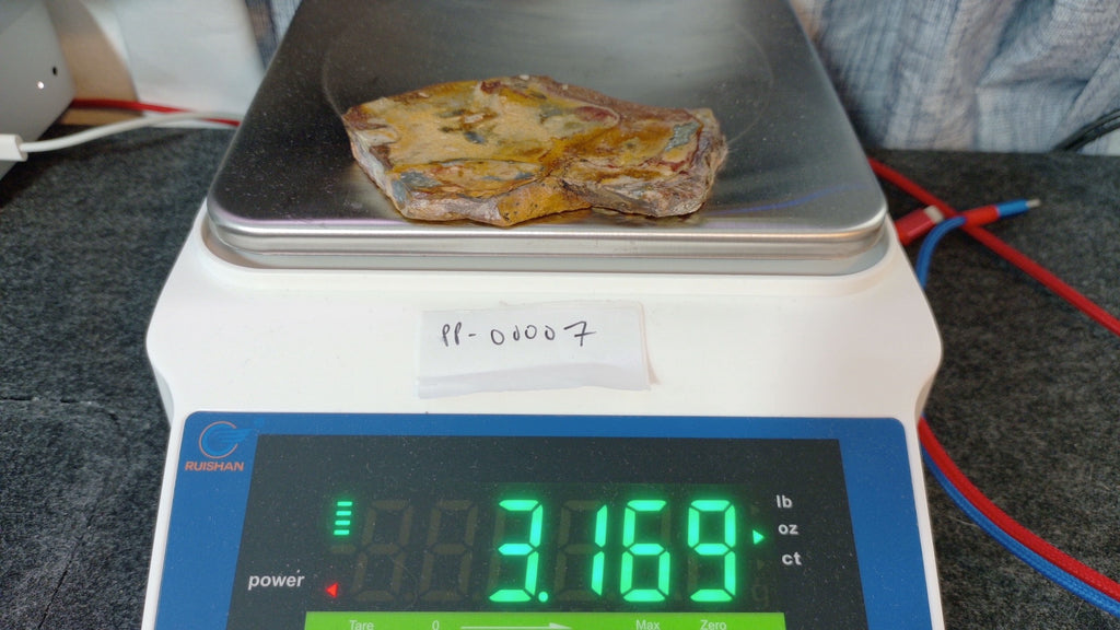 Graveyard Point Brecciated Jasper Agate Slab 3.75x2.5" 3/8" 3.169oz Oregon PP-00007